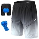 KPSUN Men's Mountain Bike Shorts 3D Padded for MTB Long Distance Riding