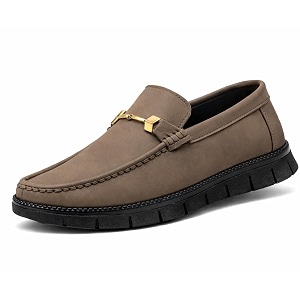 Kraasa Teak Loafers for Men Slip-On