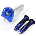 Krace Motorcycle 7/8" Handle bar Hand Grips with Anodized CNC Quick Twist Throttle Tube Motorized Lever Control Fit for Most Scooter Sportbikes ATV for Kawasaki Honda Suzuki Yamaha Ducati