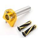Krace Motorcycle 7/8" Handle bar Hand Grips with Anodized CNC Quick Twist Throttle Tube Motorized Lever Control Fit for Most Scooter Sportbikes ATV for Kawasaki Honda Suzuki Yamaha Ducati