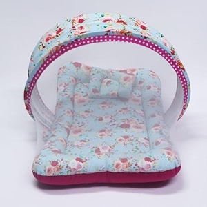 kradyl kroft baby mosquito net bedding for kids with cotton outer fabric and pillow  half openable mosquito net bedding for baby floral