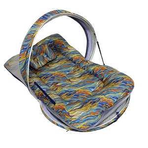 kradyl kroft baby bedding set with mattress  side pillows  head pillow and detachable mosquito net for infants glorious