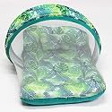Kradyl Kroft Baby Mosquito Net Flat Bed | Play Mat for Kids with Cotton Outer Fabric | Half Openable Mosquito Net Flat Mat for Baby Playtimes (Bio Green)