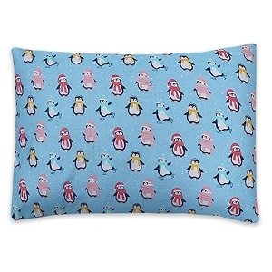 kradyl kroft toddler pillow with 100 cotton removable cover - 20 x 15 inches  children pillows  baby pillows - dancing penguins