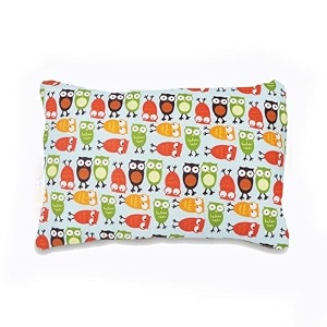 kradyl kroft toddler pillow with 100 cotton removable cover - 20 x 15 inches  children pillows  baby pillows - happy owls