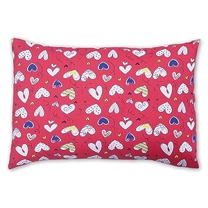 kradyl kroft toddler pillow with 100 cotton removable cover - 20 x 15 inches  children pillows  baby pillows - heart story