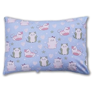 kradyl kroft toddler pillow with 100 cotton removable cover - 20 x 15 inches  children pillows  baby pillows - kitty love