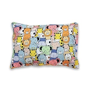 kradyl kroft toddler pillow with 100 cotton removable cover - 20 x 15 inches  children pillows  baby pillows happy zoo multicolored