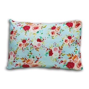 kradyl kroft toddler pillow with 100 cotton removable cover - 20 x 15 inches  children pillows  baby pillows - floral blu