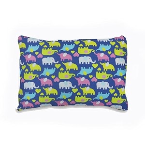 kradyl kroft toddler pillow with 100 cotton removable cover - 20 x 15 inches  children pillows  baby pillows - dancing elephants
