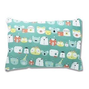 kradyl kroft toddler pillow with 100 cotton removable cover - 20 x 15 inches  children pillows  baby pillows - green panda