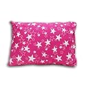 Kradyl Kroft Toddler Pillow with 100% Cotton Removable Cover - 20 X 15 Inches | Children Pillows | Baby Pillows - Pink Star