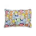 Kradyl Kroft Toddler Pillow with 100% Cotton Removable Cover - 20 X 15 Inches | Children Pillows | Baby Pillows Happy Zoo, Multicolored