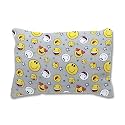Kradyl Kroft Toddler Pillow with 100% Cotton Removable Cover - 20 X 15 Inches | Children Pillows | Baby Pillows - Smiley