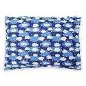 Kradyl Kroft Toddler Pillow with 100% Cotton Removable Cover - 20 X 15 Inches | Children Pillows | Baby Pillows - Blue Clouds
