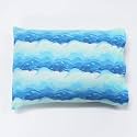 Kradyl Kroft Toddler Pillow with 100% Cotton Removable Cover - 20 X 15 Inches | Children Pillows | Baby Pillows - Waves