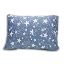 Kradyl Kroft Toddler Pillow with 100% Cotton Removable Cover - 20 X 15 Inches | Children Pillows | Baby Pillows - Grey Star