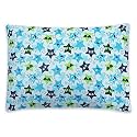 Kradyl Kroft Toddler Pillow with 100% Cotton Removable Cover - 20 X 15 Inches | Children Pillows | Baby Pillows - Happy Stars