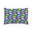 Kradyl Kroft Toddler Pillow with 100% Cotton Removable Cover - 20 X 15 Inches | Children Pillows | Baby Pillows - Dancing Elephants