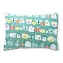 Kradyl Kroft Toddler Pillow with 100% Cotton Removable Cover - 20 X 15 Inches | Children Pillows | Baby Pillows - Green Panda