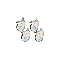 KRAFT 819 Castor Wheels, Set of 4| 360 Degree Rotation with Lock | Durable, Heavy Duty, Silent and Sturdy | Castors Wheels for Hospital Beds, Trolleys, Stretchers, Medical Equipment
