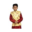 KRAFT INDIA Boys Satin Printed Nehru Jacket
