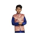 KRAFT INDIA Boys Satin Printed Nehru Jacket