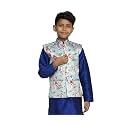 KRAFT INDIA Boys Satin Printed Nehru Jacket