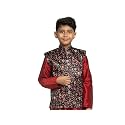 KRAFT INDIA Boys Satin Printed Nehru Jacket