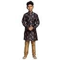 KRAFT INDIA Boys Silk Print Kurta Churidar