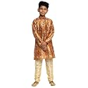 KRAFT INDIA Boys Silk Print Kurta Churidar
