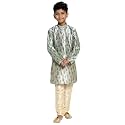 KRAFT INDIA Boys Silk Print Kurta Churidar