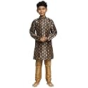 KRAFT INDIA Boys Silk Print Kurta Churidar