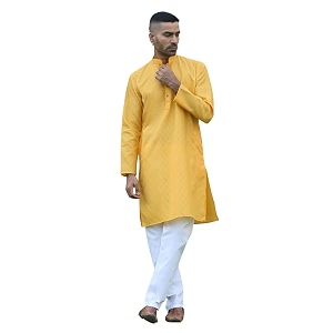 KRAFT INDIA Mens Cotton Kurta Pyjama Set