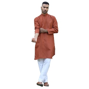 KRAFT INDIA Mens Cotton Kurta Pyjama Set