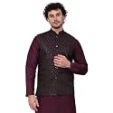 KRAFT INDIA Men39s Embroidered Sequins Jacquard Nehru