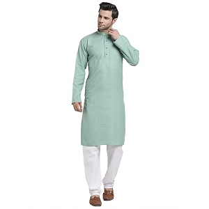 KRAFT INDIA Men Cotton Stripped Kurta ONLY