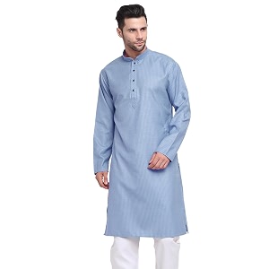 KRAFT INDIA Men Cotton Stripped Kurta ONLY