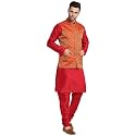 KRAFT INDIA Mens Gold Silk Blend Kurta