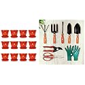 Kraft Seeds 12Pcs Plastic Gamla &amp; 8 Tool Kit for Garden, Garden Kit for Home, Gardening Tools for Home Gardening Pot
