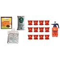 Kraft Seeds 12Pcs Plastic Gamla&amp;Kraft Seeds Garden Pressure Spray Pump&amp;Kraft Seeds Organic Manure Includes (4KG Vermicompost, 4KG Cocopeat, 4KG Organic Manure Pack) &amp; Plants