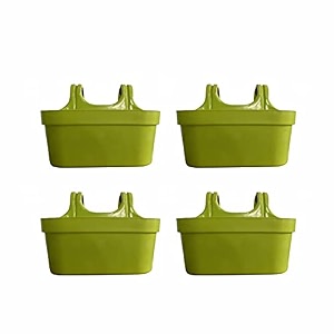 kraft seeds all new double hook railing hanging planters with quirky design and bright colours for railings and terrace garden use  green - pack of 4