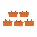 Kraft Seeds All New Double Hook Railing Hanging Planters with Quirky Design and Bright Colours for Railings and Terrace Garden Use – Orange - Pack of 5