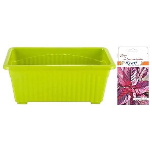 kraft seeds cholaiamaranthus red seeds 1 packet 500 seeds amp kraft seeds plastic window planters 1 pc 13 inch green