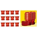Kraft Seeds Deluxe Planter with Bottom Plates (20 Pcs, 8 Inch, Red) Gamla Planter Pots with Bottom Plates (12 Pcs, 8 Inch, Red)