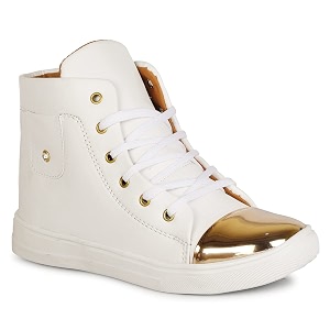 krafter comfortable lightweight flat high ankle heel casual sneaker boots for women39s and girls
