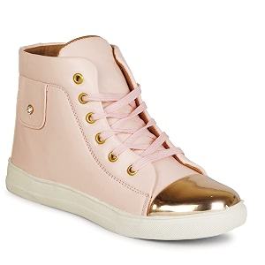krafter comfortable lightweight flat high ankle heel casual sneaker boots for women39s and girls