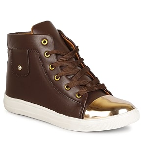 krafter comfortable lightweight flat high ankle heel casual sneaker boots for women39s and girls