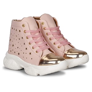 krafter comfortable lightweight flat high ankle heel casual sneaker boots for women39s and girls