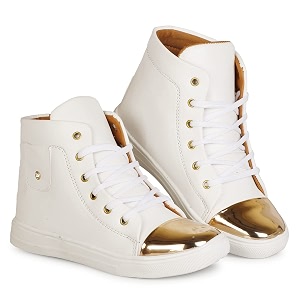 krafter comfortable lightweight flat high ankle heel casual sneaker boots for women39s and girls